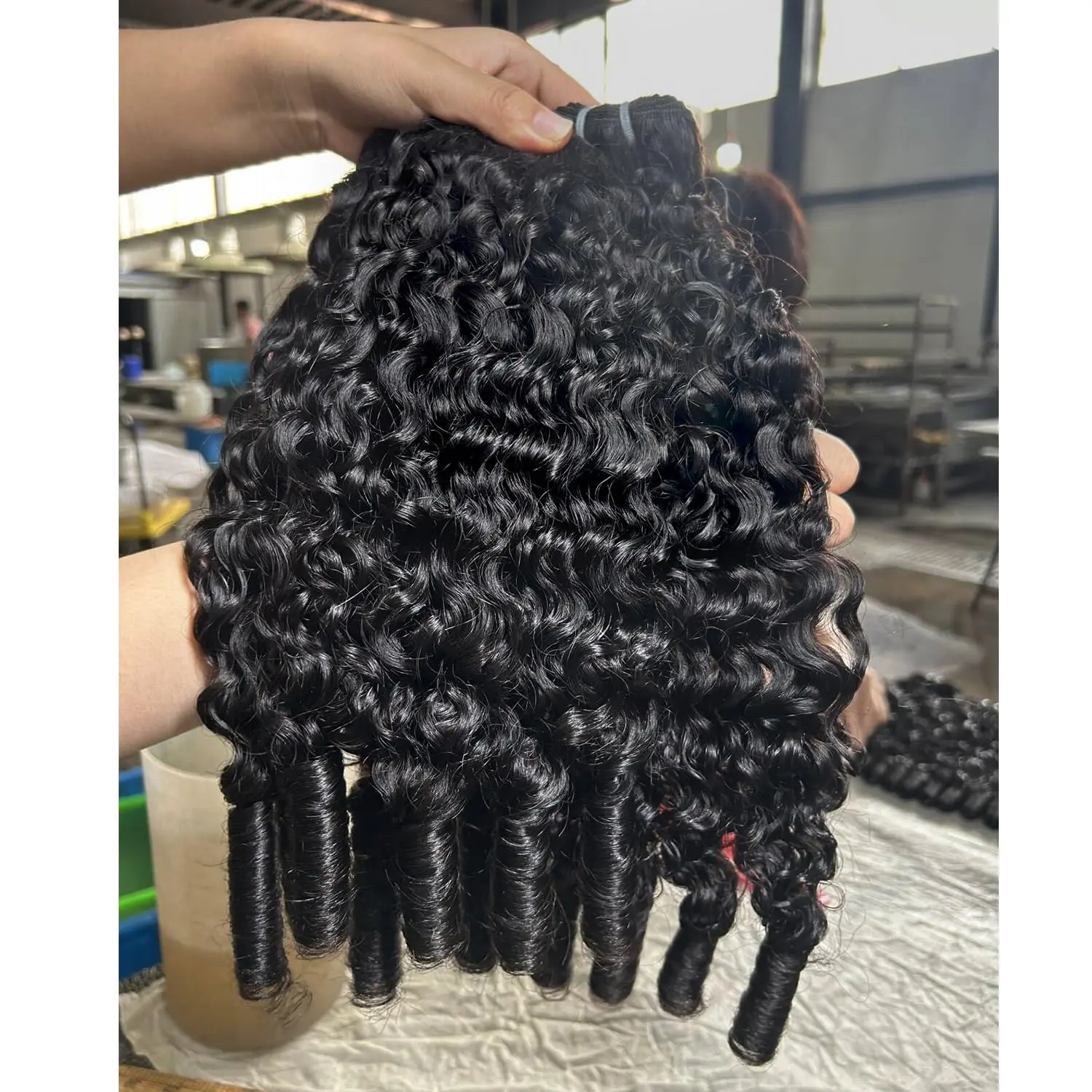 【Lowest Price】VIPbeauty  12A Burmese Curly Bundles Human Hair 100% Unprocessed Virgin Hair Bundles Deals Human Hair Extensions 12A Raw Burmese Curly Human Hair Bundles for Black Women Natural Black Spiral Curly End Human Hair Weft Extensions