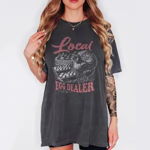 Comfort Colors Local Egg Dealer Shirt, Vintage Backyard Chicken Graphic Tee, Funny Farm Animal T-Shirt, Gift for Chicken Lovers & Homestead Moms