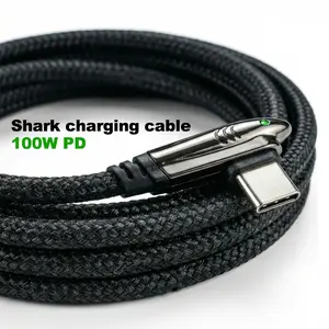 USB C Fast Charging Cable Pack with Glow Fast Charger - 100W PD GaN Tech, Unbreakable Metal Port for Gaming, Light-Up Cable for Mobile, Smartphone, Cellphone, Android Electronic Devices