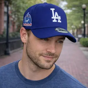 New Era MLB LA Dodgers 9FIFTY Snapback Baseball Cap – Classic Navy Blue Curved Brim, Side Patch, Adjustable Fit, Premium Streetwear 2025