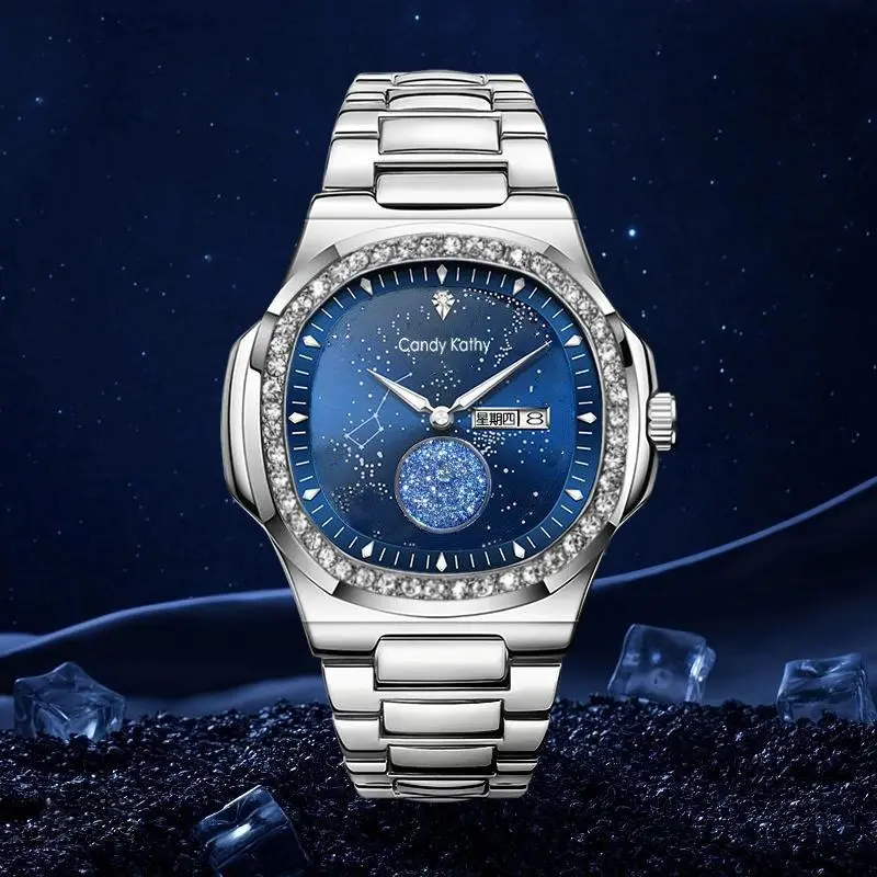 Men's Fashion Business Quartz Watch - 40mm Square Face, Simulated Dial, Luminescent, Waterproof, Date Display, Alloy Strap, Comes with Gift Box