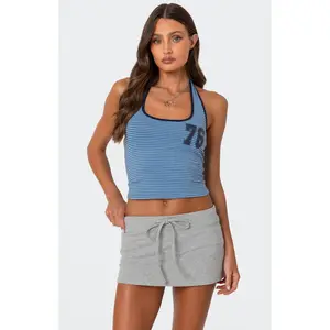 Edikted Women's 76 Striped Halter Top