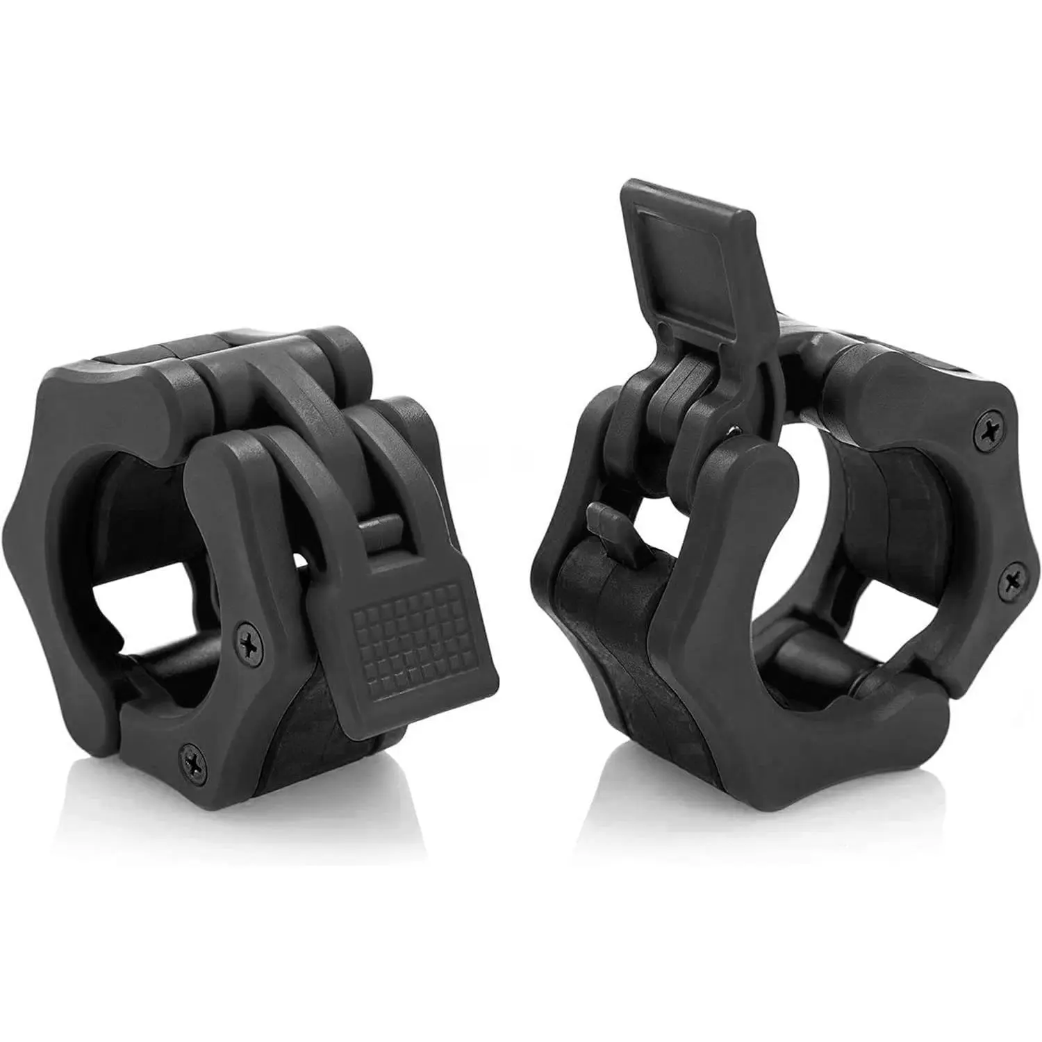 USA Made Olympic Barbell Collar 2 inch Quick Release Pair of Locking 2" Pro Weight Bar Plate Locks Clamp Clips for Workout Weightlifting Fitness Training