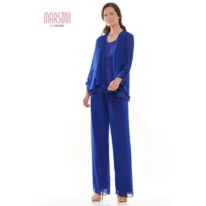 Clearance Sale Marsoni by Colors -M303CL Chiffon Jacket and Pants Suit