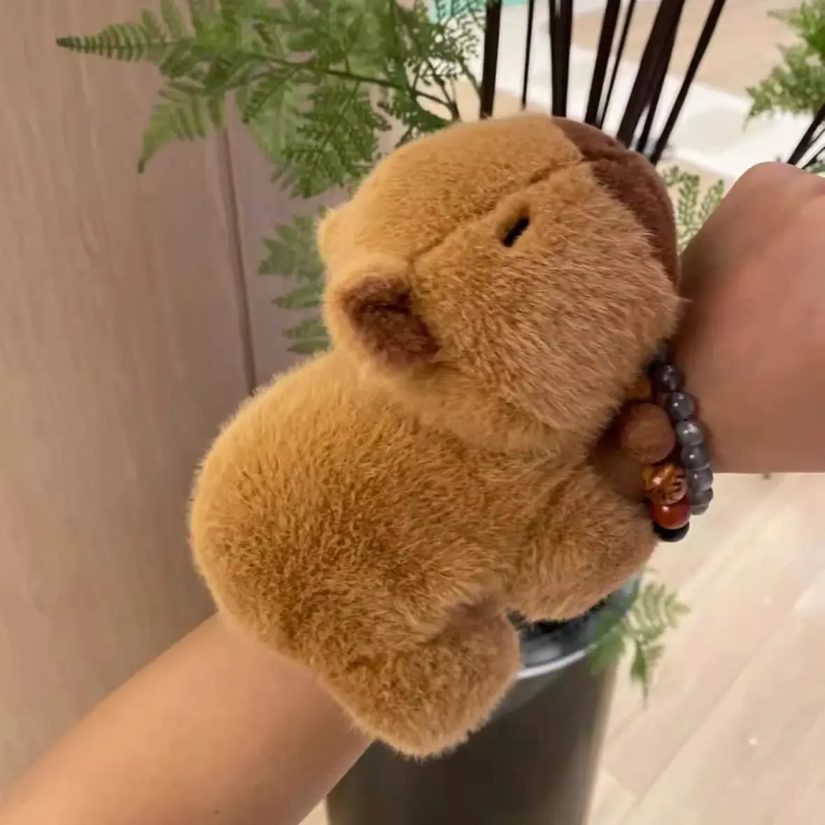 Cute Capybara Plush Toy Wristband, Soft PP Material Deep Filled Animal Keychain, Cute Soft Keychains, Keychain Kawaii, Perfect for Games and Decoration Accessories, Key Chain Decorations