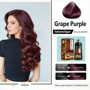 Natural Plant-Based Gentle Scented Hair Dye Cream, Three-In-One Convenient Coloring, 500ML, Long-Lasting, Non-Damaging, Recyclable Packaging, Fragrance