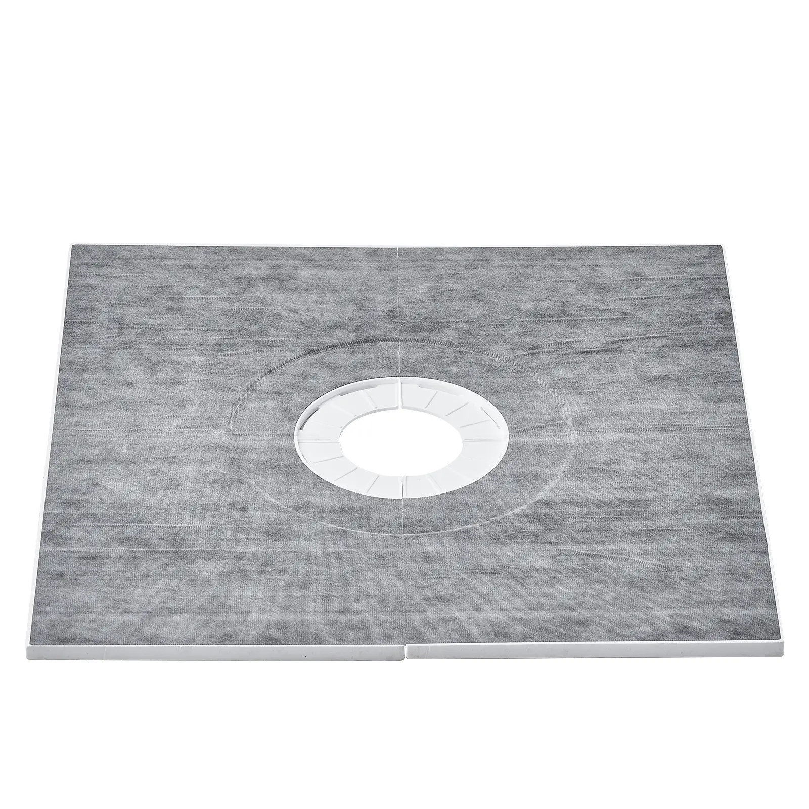 【summerfinds】VEVOR Shower Curb Kit, 36"x36" Shower Pan Kit with 6.3" Central Drain, Lightweight EPS Shower Installation Kits with 2 Waterproof Cloths, Shower Pan Slope Sticks Fit for Bathroom
