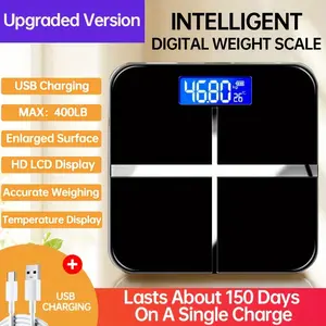 Electronic Digital Bathroom Scale, Body Weight Scale, High Precision LCD Display, Thin Design, Max Weight 180 Kg/400 Lb,High-definition Display Screen And Temperature Display (switchable Between KG And Pounds),  Home Use, Bathrooms, Living Room, Bedroom