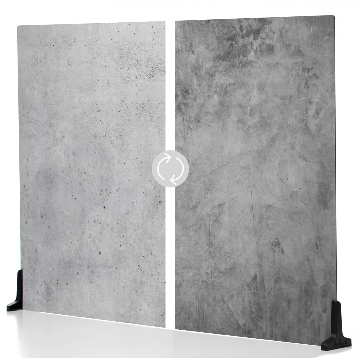 V-FLAT WORLD Duo Board - 30x40" Double Sided Surface Board, Iced Concrete/Midnight Cement