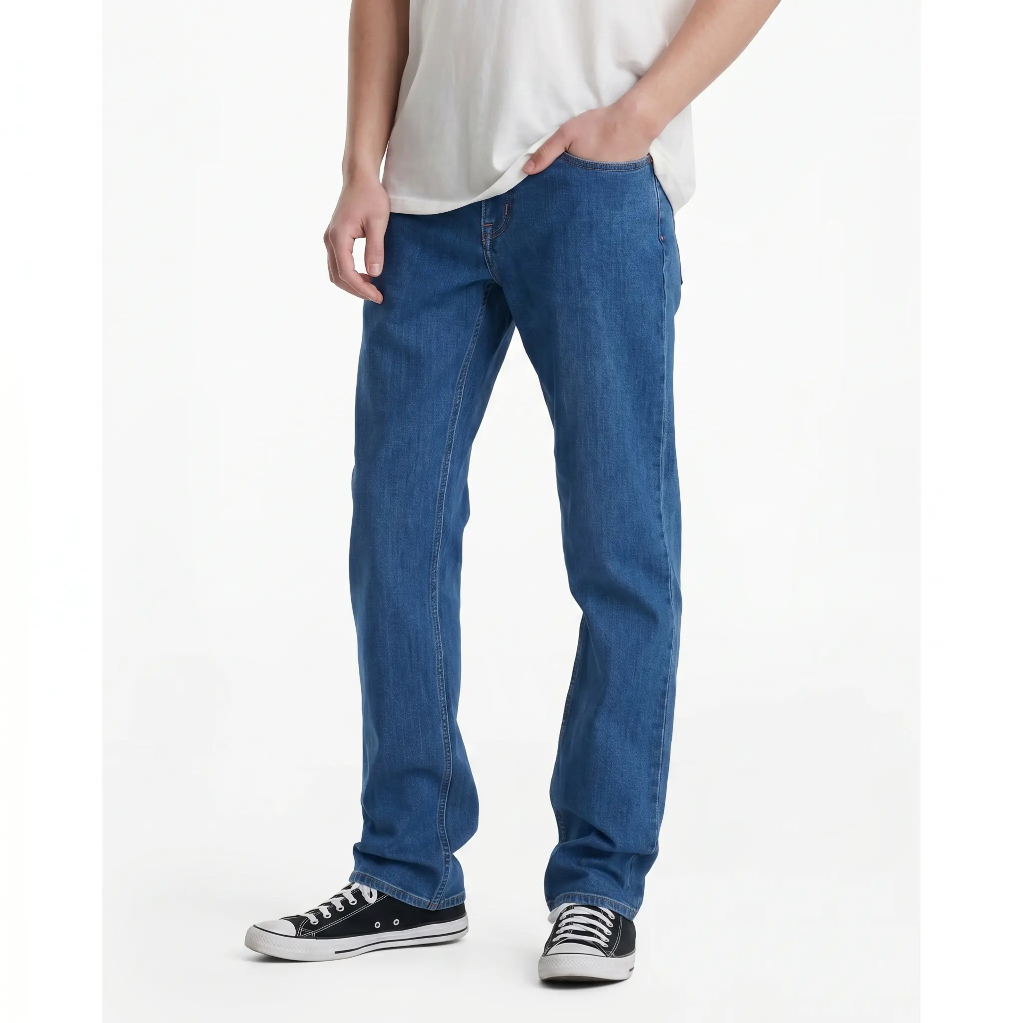 Volcom Men's Solver Modern Straight Fit Jeans - Superior Stretch Denim, Casual Pants with Enzyme Wash, Elastane