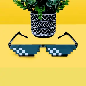 Thug Life Meme Sunglasses | Rectangle Funny Festival Rave Concert Glasses