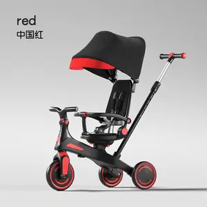 WINHOPE 6-in-1 Children’s Tricycle (Ages 1–6): includes a push handle, sun canopy, and quiet EVA wheels; offers push/push assist/ride modes; suitable for indoor and outdoor use; suitable for both boys and girls.