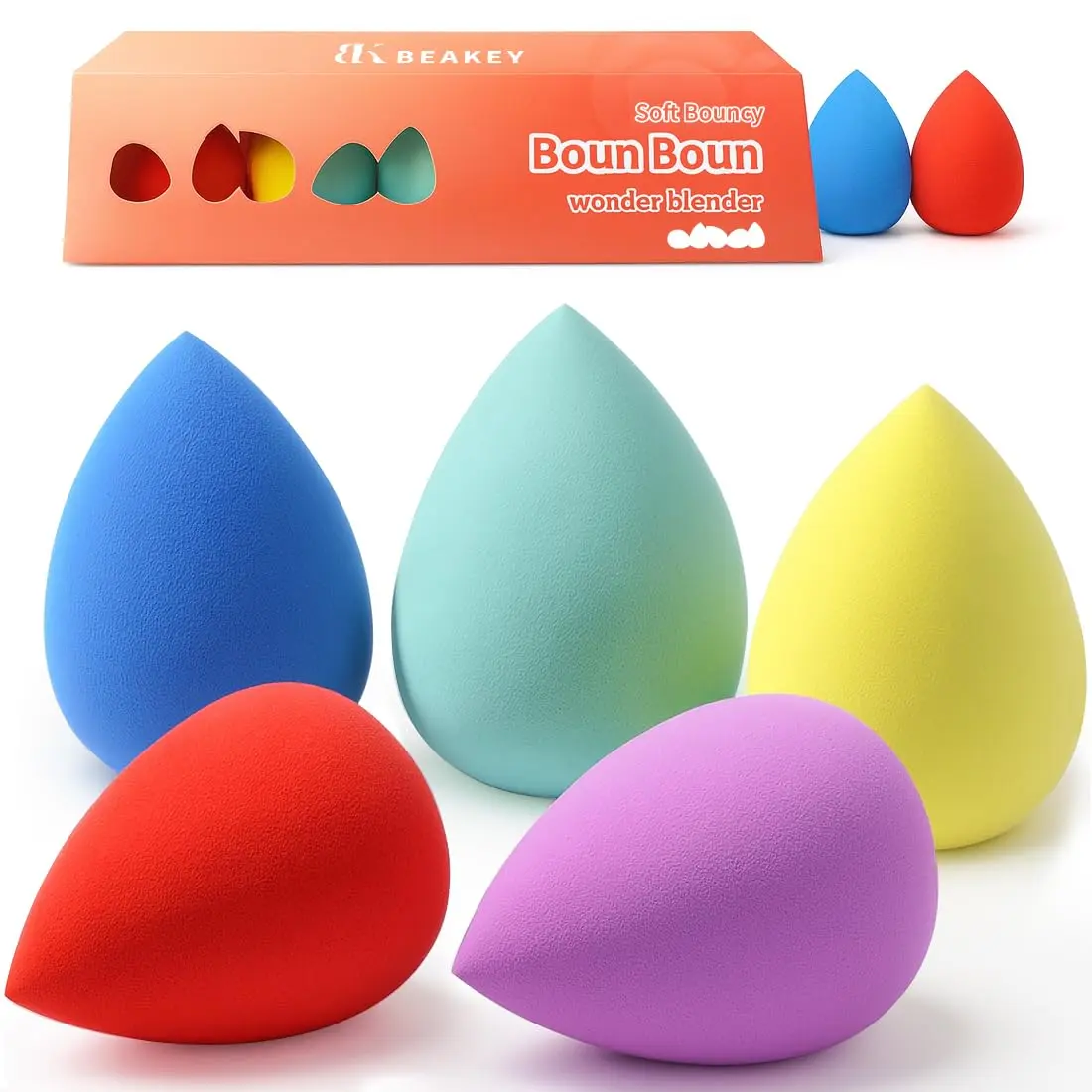 5pcs multi-colored sponges