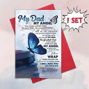 Memorial Father's Day Card, In Loving Memory Of Dad, Sympathy Card For Deceased Father, Heaven Remembrance Dad Card, Loss Of Father Poem Card
