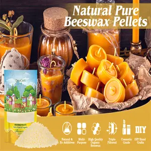 Beeswax Pellets 5LB Cosmetic Beeswax Triple Filtered Beeswax Pastilles for Candle Making Great for DIY Projects Creams Lotions Lip Balm and Soap Making Supplies