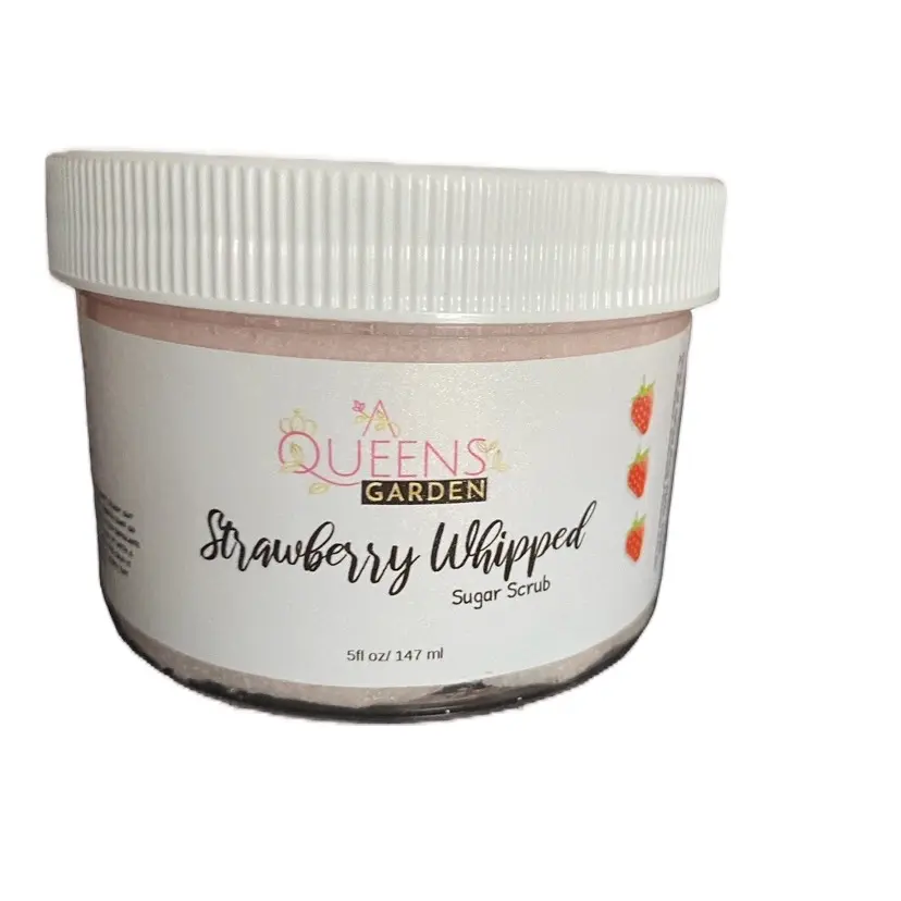 Queens Garden Strawberry Whipped Sugar Scrub - Moisturizing Body Exfoliator Exfoliate Scented Scent Body Care Skin Care Exfoliating
