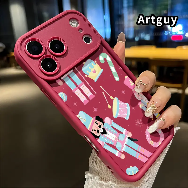 Sweet Nutcracker Phone Case for iPhone 17 Pro Max, 16 Plus, 15, 14, 13, 12, 11, XR, SE; Matte TPU Shockproof Drop-Proof Rugged Casing with Soft Bumper, Mobile Phone Protection Accessories, Gift for Boys