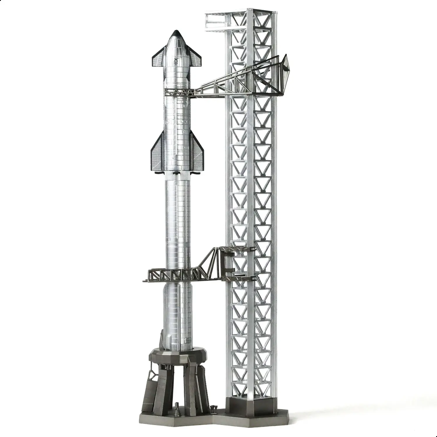 IYUMOKE 1/400 Starship Rocket Model Kits for Spacex Spacecraft Model Rockets for Adlut with Mechazilla Stand NASA Static Starship Models for Space Enthusiasts Gift or Desktop Display(14.57" L)