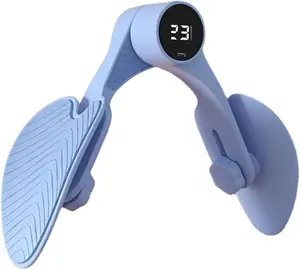 Blue Pelvic Floor & Thigh Trainer 3-in-1 Adjustable Resistance Leg Clamp for Postpartum Recovery Yoga Pilates & Fitness Workouts Durable PP Material with Textured Grip Ergonomic Design Healthcare Support