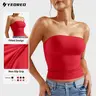 YEOREO Sophie Women's Basic Double-Lined Bodycon Bandeau Tube Top - Cropped Sleeveless Cami, Cute Going Out Tops for Summertime Sports & Clubbing,outdoorfun