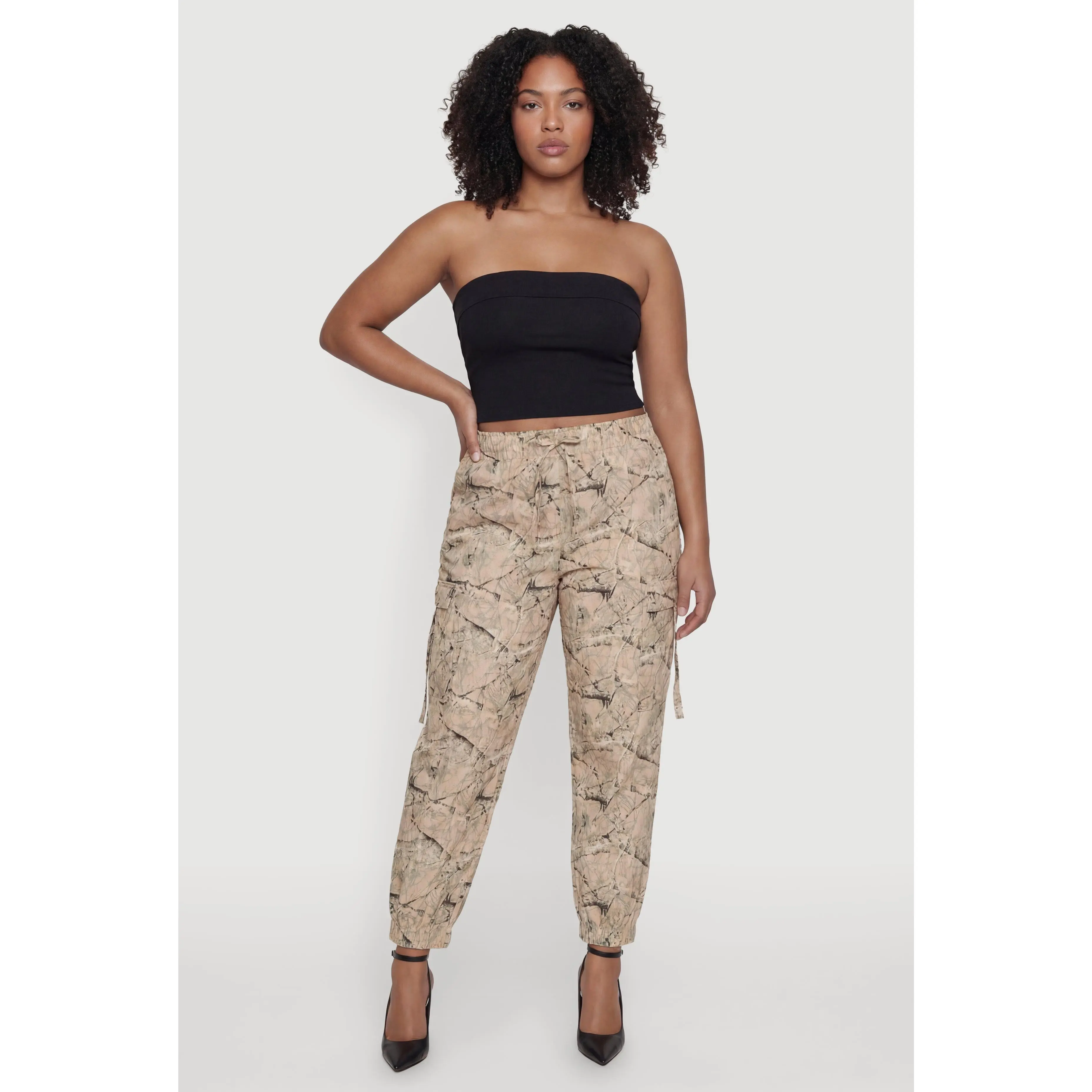 Plus Size Hunter Camo Cargo Joggers