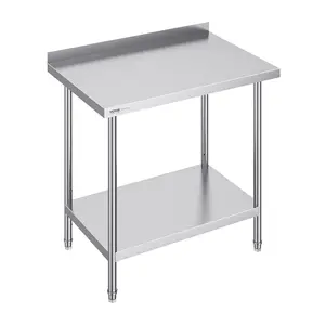 VEVOR 24 x 36 x 36 Inch Stainless Steel Work Table,  Commercial Food Prep Worktable Heavy Duty Prep Worktable, Metal Work Table with Adjustable Height for Restaurant, Home and Hotel