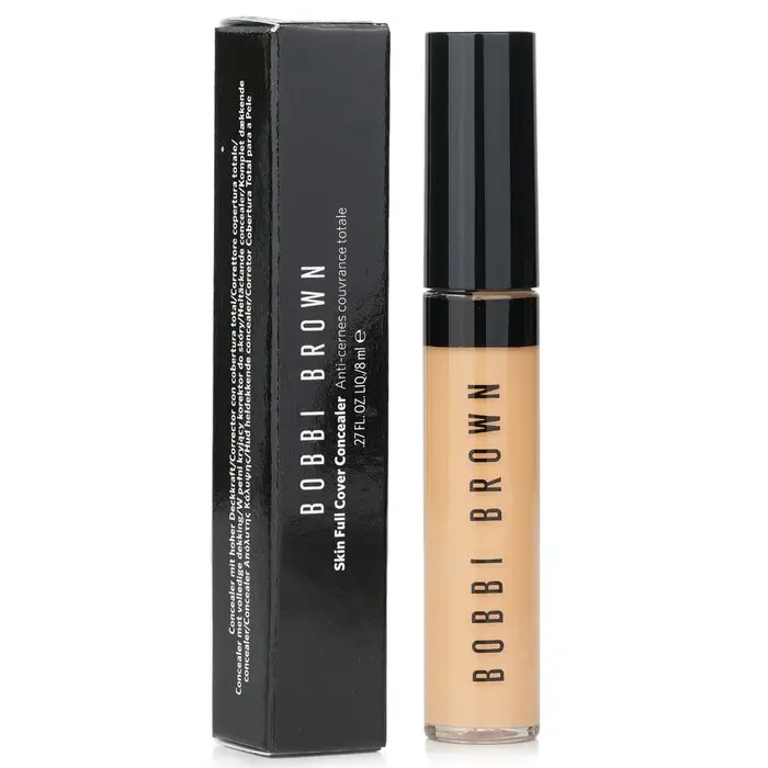 Bobbi Brown Skin Full Coverage Makeup Concealer, Nourishing Moisture Concealer Foundation Makeup, #Natural Shade, 8ml/0.27oz, Dark Circles Treatment