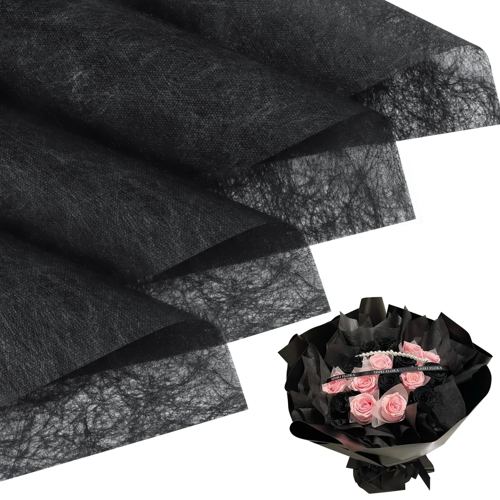 40pcs Large Flower Bouquet Wrapping Paper, Korean Solid Color, Cloudy Soft Paper, Waterproof DIY Floral Gift Packaging, Wedding Flowers, Gift Wrapping Supplies