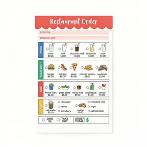 1pc Pretend Play Notepads, Doctor Consultations, Restaurant Orders, Soda Shop, Nature, Boarding Passes, Ticket Interaction Game Notebook