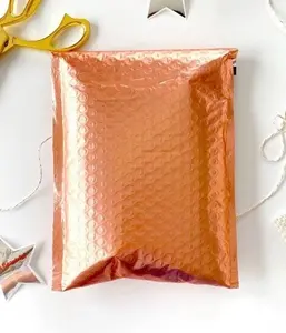 Rose gold metallic 4.25x7 bubble mailer - set of 10