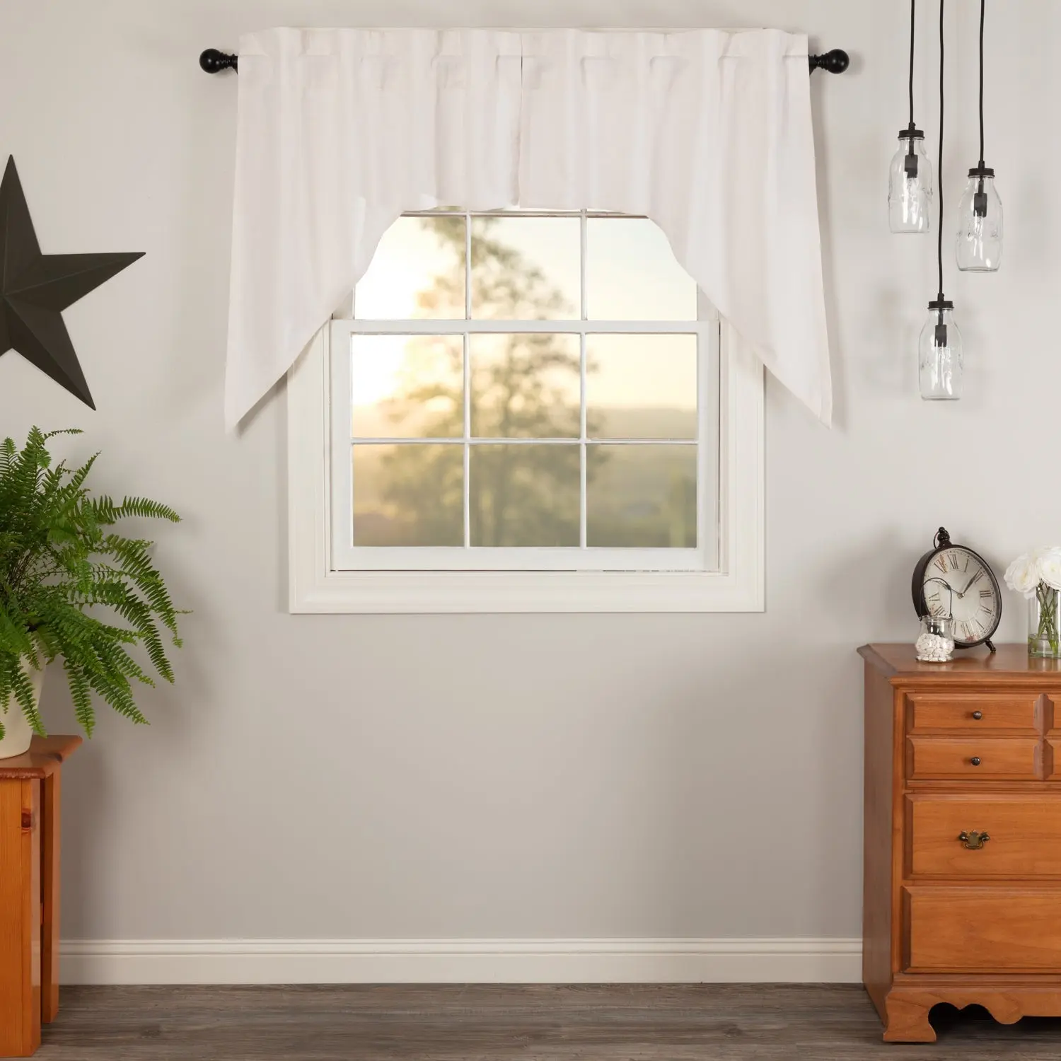 Simmington Antique White Swag Curtains