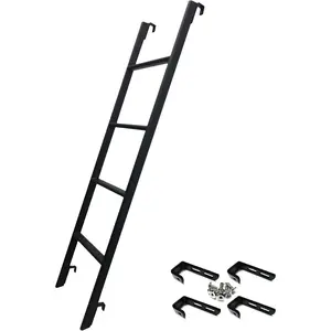 RV Bunk Bed Ladder One- Steel, 50"/55"/60"/66"/72'' Bunk Bed Ladder with Flexible and Adjustable Hooks, Safe and Non-Slip Bunk Ladders for RV  Dormitory, Load-Bearing 330 Pounds