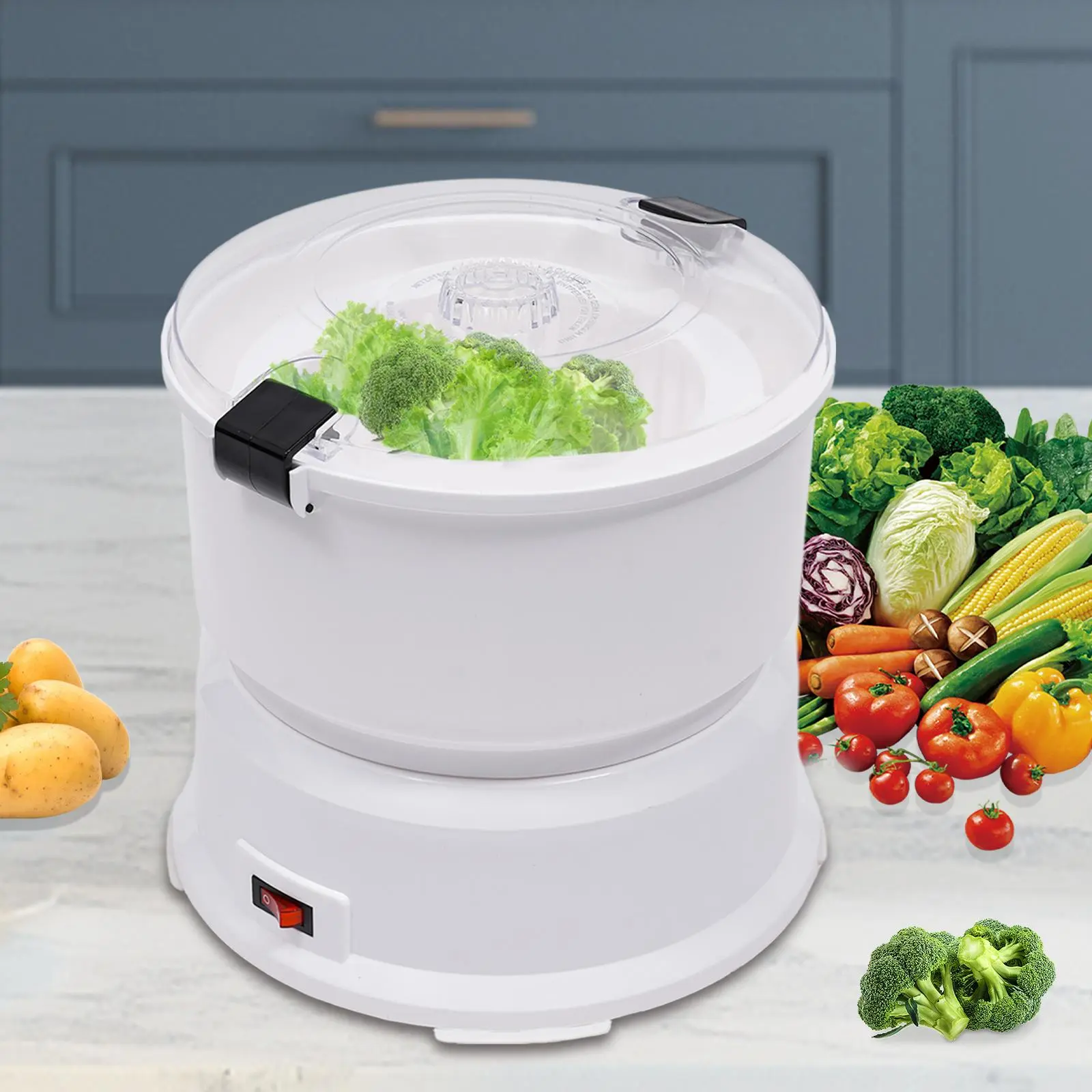 85W Electric Potato Peeler, 2-in-1 Automatic Peeler, One-button Drive Potato Peeler Max Capacity 2.2Lbs for Home Kitchen Utensils White Father Son High School Graduation Gift