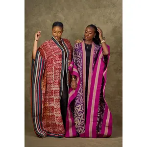 Adire Crepe Longline Kimono