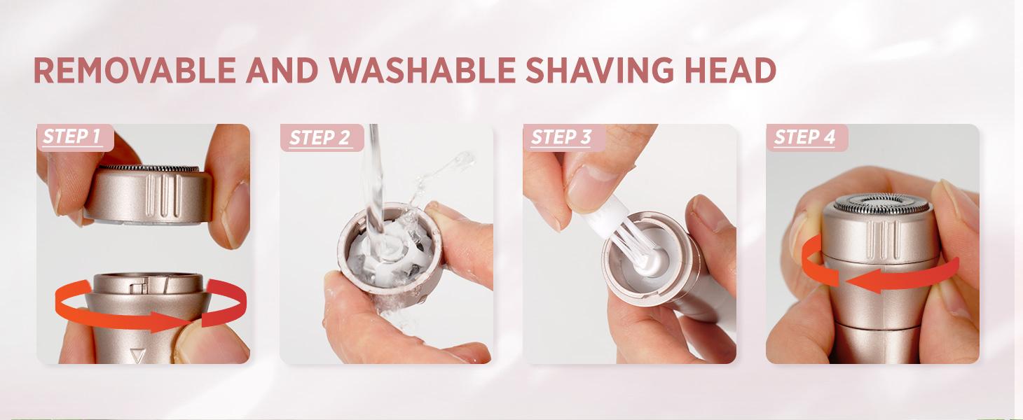 Portable Rechargeable Hair Removal Kit for Women - 2 in 1 Electric Razor for Face, Body, Leg, Bikini, Underarm & Arm - Brush Shaver Trimmer Portable Rechargeable Hair Removal Kit for Women - 2 in 1 Electric Razor for Face, Body, Leg, Bikini, Underarm & Arm - Brush Shaver Trimmer