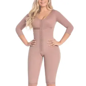 Spandex Nylon Cup Long Sleeve Bodysuit Post-Surgery Postpartum Reinforced Fabric Postpartum Post-Surgery Bodysuit women's clothing