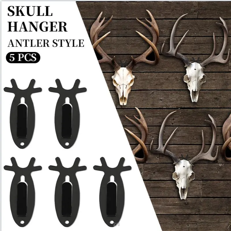 CROSSDESIGN 5/10Pcs Heavy Duty Steel Antler Hangers - Sturdy Wall Hanging Heavy Duty Hooks Set, Wall Mount Storage for Home Display, Car Interior Accessories