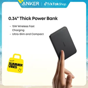 [Spotlight Live]  Anker Nano 5,000mAh Magnetic Power Bank, Qi2 15W Max Wireless Charging, Ultra-Slim Portable Charger, for iPhone 17/16/15/14/13/12 Series Only (MagSafe-Compatible) summervibes