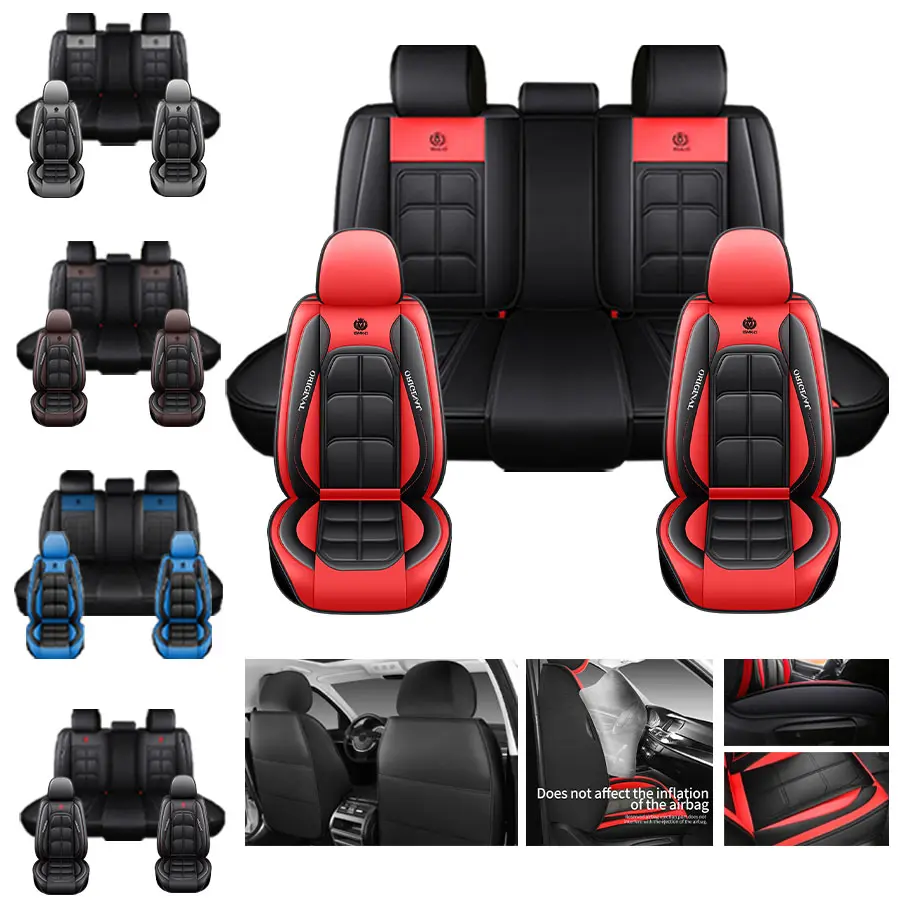 Waterproof Leather Car Seat Covers - Sleek Stylish Protection for Car Seats from Spills and Stains - Ideal for Car Owners
