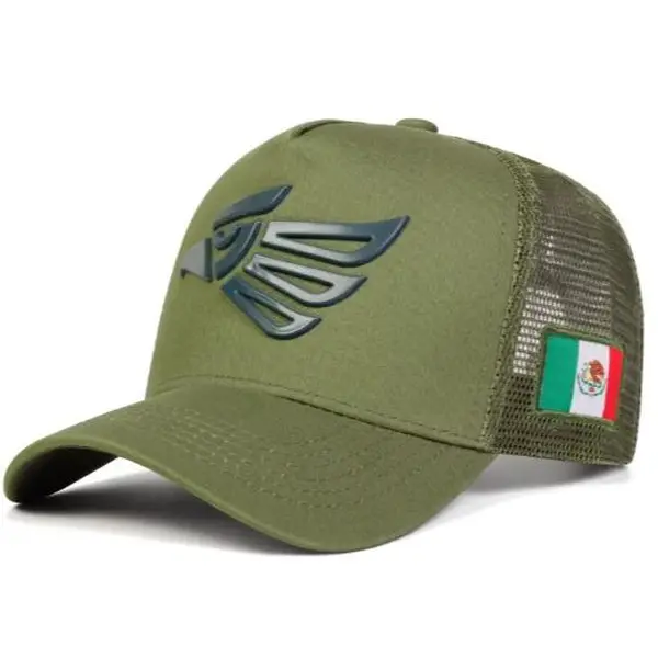 Unisex Mexican Flag Embroidery Baseball Net Caps Spring Summer Outdoor Adjustable Casual Hats Dad Hat Sunscreen Hat