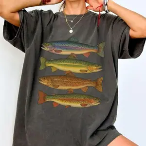 Trout Fish Shirt, Vintage Fish Shirt, Retro Fish Shirt, Fishing Shirt, Fishermen, Rainbow Trout Fishing Shirt, Fishing Lover