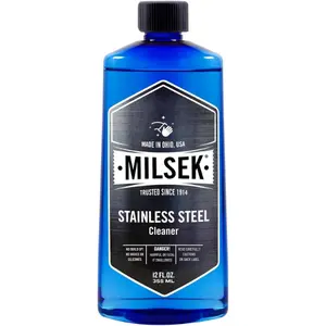 Milsek Stainless Steel Cleaner - Multipurpose Cleaning Supplies for Home and Kitchen Appliances, Sink, Stovetop, Dishwasher, Microwaves and Refrigerators - 12 Fl Oz