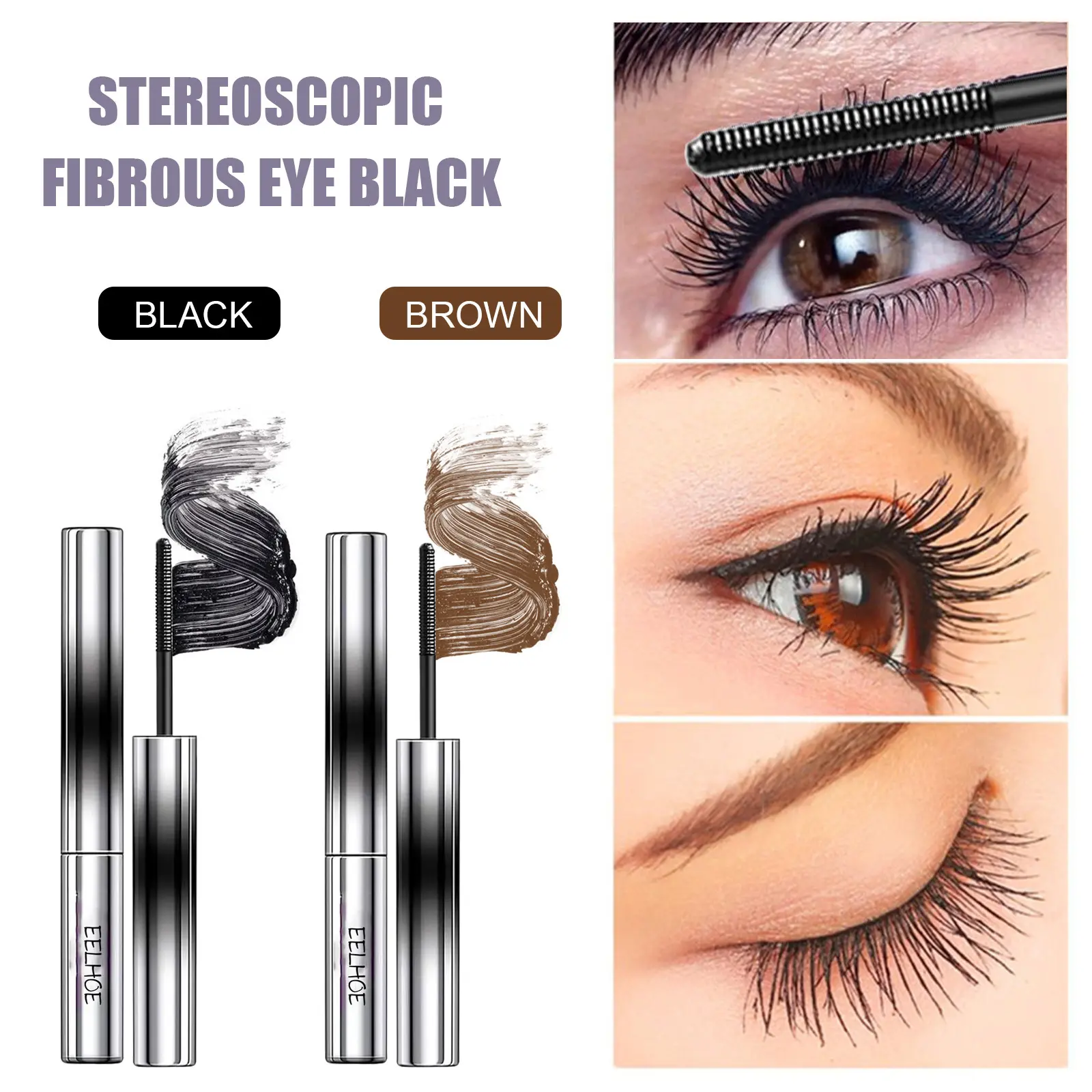 Voluminous Lengthening Mascara - Upgraded Water Resistant Formula, Long-Lasting, 3D Curling, Smudge-Proof, No-Flaking Formula, Slim Volume-Building Steel Tube, for Everyday & Special Occasion Makeup dealsforyou summerwins