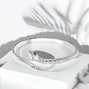 Full Silver s999 bangle Sterling Silver bangle Ladies Open bangle can be freely adjusted size to send girlfriend birthday holiday gift Silver weight 16 g /0.56 oz