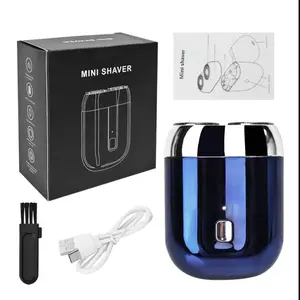 New Mini Dual-Head Electric Shaver, USB Rechargeable Pocket Razor, Washable Compact Waterproof Men's Shaver, Yearly Upgrade, Rechargeable Shaver Machine
