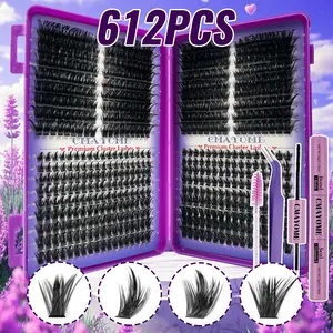 594/684/612 pcs | Cluster Lashes | Multiple Styles | Easy DIY Individual Lashes | Waterproof & Durable | Gentle on Skin | Includes Lash Tools | High Volume Density | Perfect for Daily, Party, Travel & Gifting 💕✨