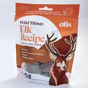 O.T.I.S. Wild Things Elk Jerky Dog Treats 4oz