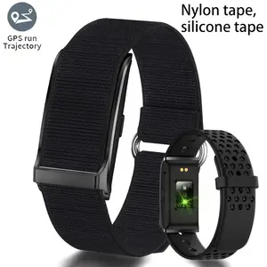 JIAYAOO Electronic gadgets, Smart Wearable Devices, No-Screen Slim Lightweight Smart Bracelet, Sports Fitness Tracker with 127+ Sport Modes, GPS Running Trajectory, IP68 Waterproof, Rechargeable Lithium Polymer Battery, USB Charging, Silicone Tape Strap