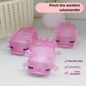 Good mood every day! Maltose axolotl pinching music, plastic slow rebound decompression toy