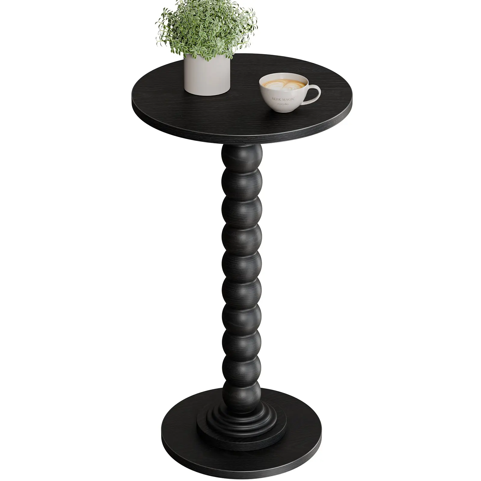 Turned-Pedestal Round Drink Table